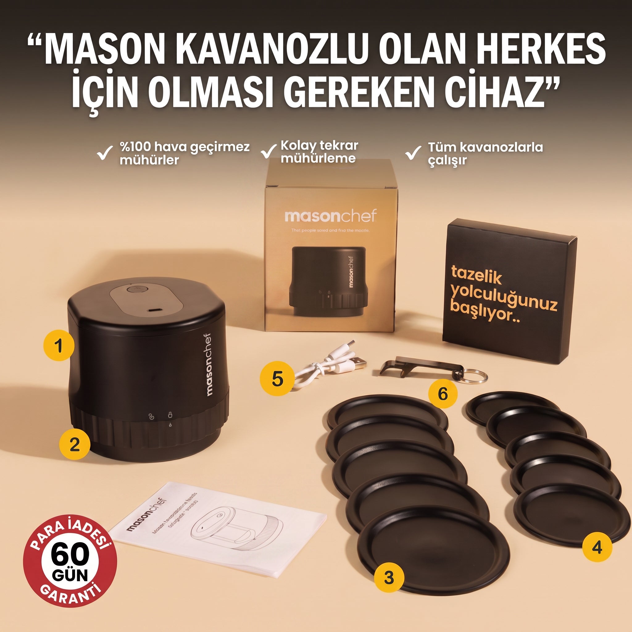 Mason Chef Vakumlu Mühürleme Kiti